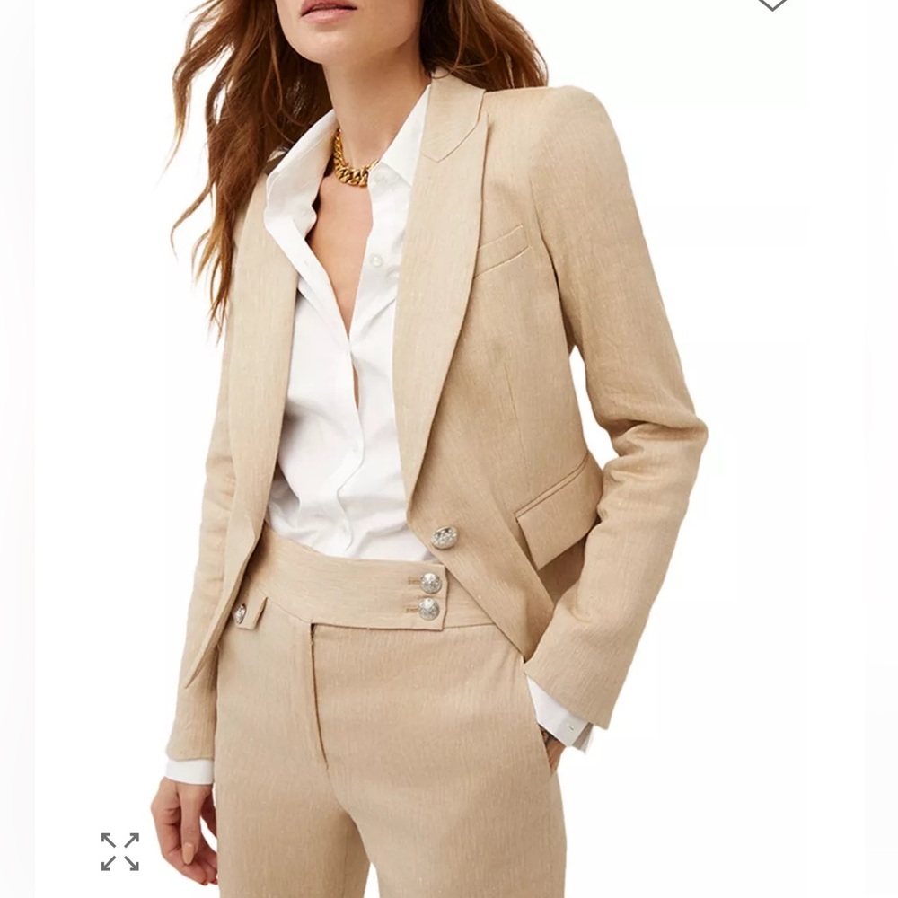 VERONICA BEARD Hosanna Dickey Jacket in Khaki Melange Sz 4